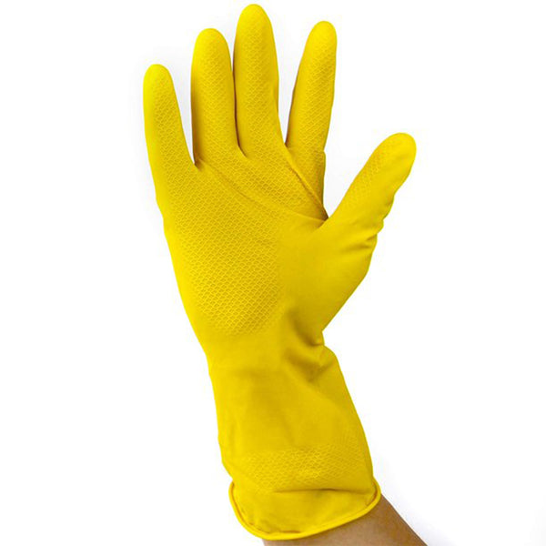 2 Pairs of Medium Yellow Gloves – Ideal for Dishwashing, Gardening, and Cleaning Tasks