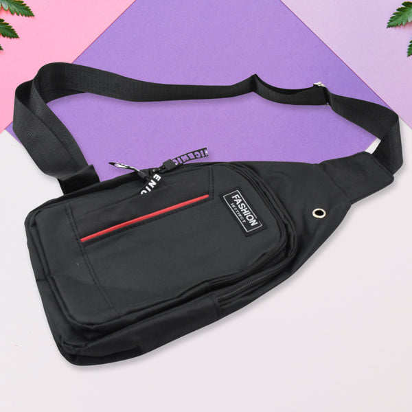 Waterproof Anti-Theft Cross-Body Fanny Pack – USB Charging, Earphone Hook, and Casual Sling Travel Bag for Men (1 Pc)