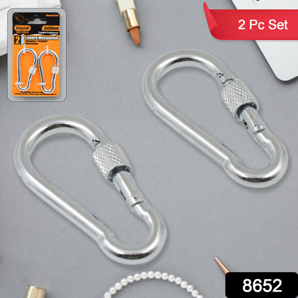 Snap Hook With Screw-stainless Steel Snap Hook Clip Heavy Duty Carabiner Clip (660 Mm  2 Pcs Set)