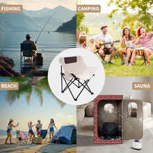 Portable Folding Camping Chair | Heavy-Duty Camping & Steam Chair with Side Pocket (Black) Top Trendy Essentials