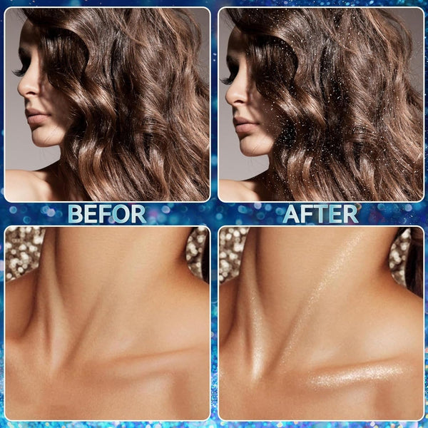 Professional Glitter Hair & Body Spray | Long-Lasting Waterproof Holographic Shine (100ml) Top Trendy Essentials