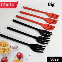 5699 Silicone Flexible Forks Silicone Cooking Fork Heat Resistant Multifunctional Nonstick Blending Fork (6 Pcs)