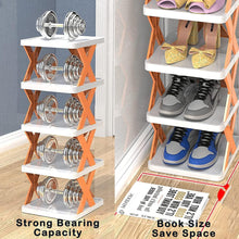 6-Layer Foldable Shoe Rack – Adjustable Plastic Organizer for Space-Saving Storage