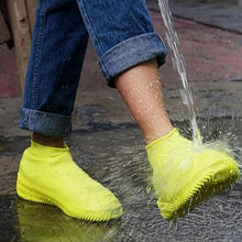 Non-slip Silicone Rain Boot Shoe Cover – Reusable, Anti-skid, Waterproof, Foldable (Extra Large Size, Yellow, 1 Pair)