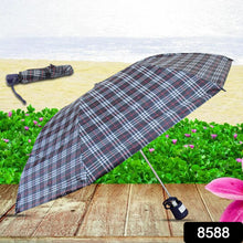 3-fold Sun  Rain Protective Solid Foldable Umbrella (1 Pc)