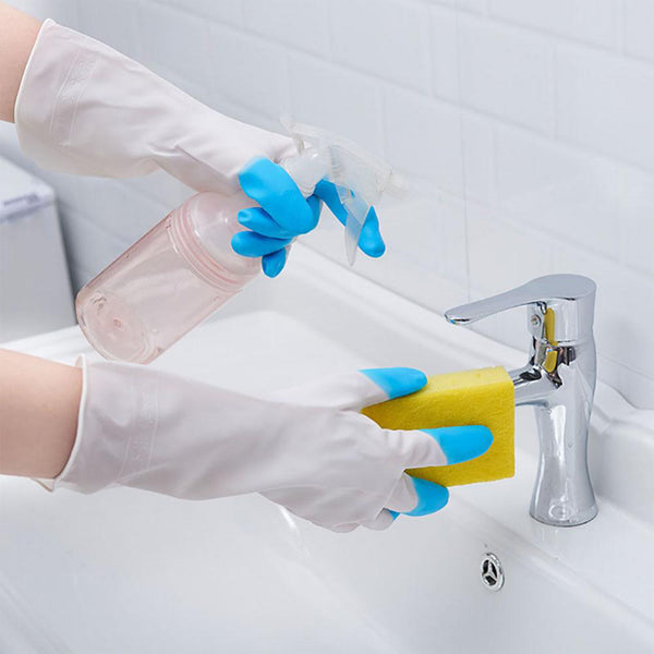 Elbow-Length Reusable Latex PVC Cleaning Gloves – Durable & Multipurpose