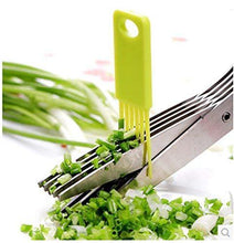 Multifunction Stainless Steel Vegetable Herbs Scissors – 5-Blade Cutter for Efficient Food Preparation