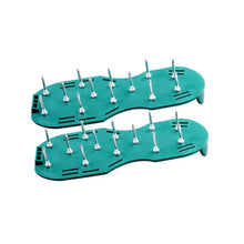 Lawn Aerator Sandals – Green Spiked Garden Shoes for Yard & Patio Aeration