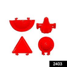 4 Pcs Plastic Red Kitchen Tool Mould – Dough Press Set