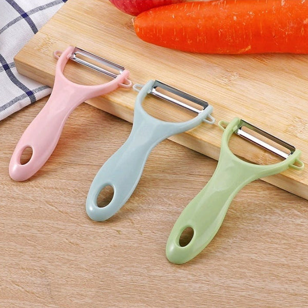 5207 Plastic Kitchen Peeler - Green  Classic Stainless Steel 3-piece Knife Set Combo