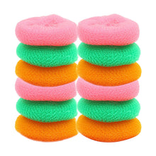 Plastic Scrubber Round Nylon Scrubbers – Set of 12 Pcs