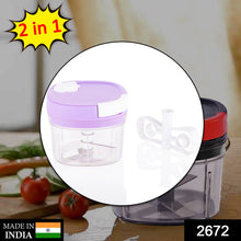 2-in-1 Handy Chopper and Slicer for Home & Kitchen (600ml Capacity)