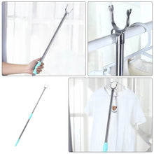 Stainless Steel Telescopic Pole Clothes Hooks Hanger (1 Pc  1 Mtr.)