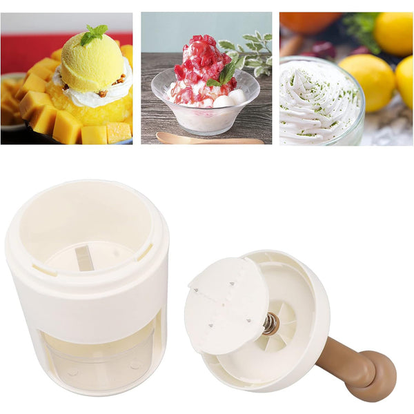 Portable Gola Maker - Manual Ice Crusher & Shaved Ice Machine for Smoothies and Desserts