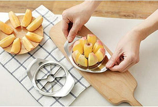 Stainless Steel Apple Cutter & Slicer – 8-Blade Design with Handle