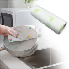 9429 Non Woven Reusable And Washable Kitchen Printed Tissue Roll Non-stick Oil Absorbing Paper Roll Kitchen Special Paper Towel Wipe Paper Dish Cloth Cleaning Cloth 40 Sheets  Pulls