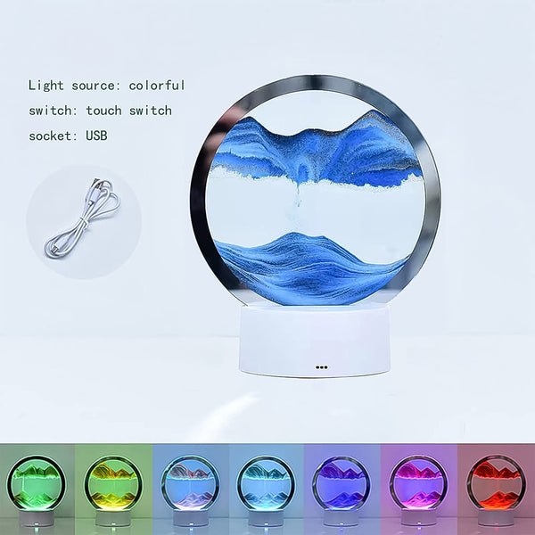 5 Color Light Moving Sand Art Picture (1 Pc)