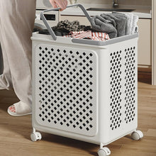 Large Foldable Laundry Basket With Wheels Wukusy
