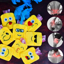 6535 1pc Mix Emoji Designs Small Hot Water Bag With Cover For Pain Relief Neck Shoulder Pain And Hand Feet Warmer Menstrual Cramps.