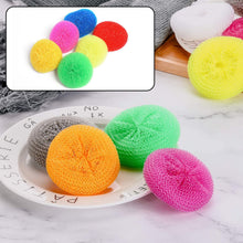 Plastic Nylon Scrubber - Round Scrubbers for Cleaning (Pack of 6)