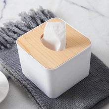 Bamboo Tissue Box Desktop Stand - Rectangular Paper Towel Holder for Bathroom, Bedroom, & Car (1 Pc)