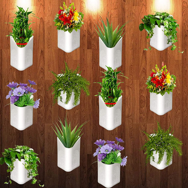 Plastic Vertical Hanging Planter Pot – Multicolor