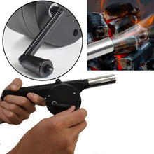 Portable Hand Crank Air Blower Fan for Charcoal Grill BBQ (1 Pc).