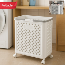 Large Foldable Laundry Basket with Wheels – BUY 1, GET 1 FREE! Wukusy