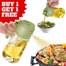 2-in-1 Glass Oil Sprayer & Dispenser – BUY 1, GET 1 FREE! Top Trendy Essentials