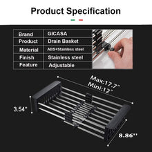 2189 Stainless Steel Expandable Kitchen Sink Dish Drainer Wukusy