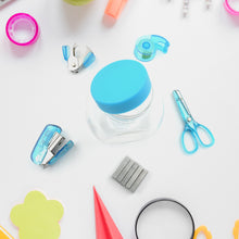 Mini Office Stationery Set - Includes Stapler, Scissors, Paper Clips, Tape Dispenser, Transparent Tape, and Staples.