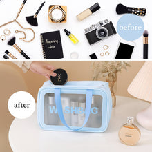 3-in-1 Waterproof Transparent Travel Toiletry Bag Set Wukusy