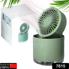 Mini Desktop Cooling Fan – Rotating Spray Humidifier with Water Tank (Battery Not Included)