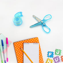 Mini Office Stationery Set - Includes Stapler, Scissors, Paper Clips, Tape Dispenser, Transparent Tape, and Staples.