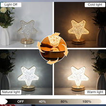 Star Shape Crystal Diamond Lamp – Cordless, USB Rechargeable, 3-Way Dimmable, Touch Control, Luxury Decorative Nightstand Lamp for Bedroom, Living Room, Party, and Restaurant Decor