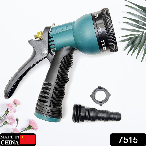 Adjustable 8-Pattern Water Spray Gun - High-Pressure Trigger for Vehicle Cleaning, Garden, Lawn, and Plant Care.