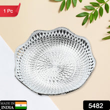 5482 Round Serving Tray Traditional Serving Tray Multipurpose Serving Tray Decorative Serving Platters Mukhwas Serving Tray (1 Pc )