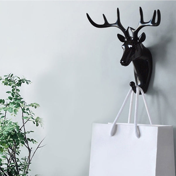 Deer Head Self-Adhesive Wall & Door Hook Hanger