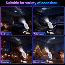 Moon Projection Night Lamp | USB Moon Projector with Flexible Neck & Adjustable Focus