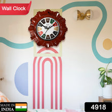 4918 Wooden Look Designer Wall Clock Plastic Decorative Latest Wall Clock Battery Operated Round Easy To Read For Roomhomekitchenbedroomofficeschool