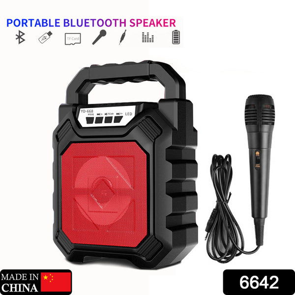 Wireless Bluetooth Boom Box Speaker – 5W Portable Subwoofer with Mic Input for Outdoor Use