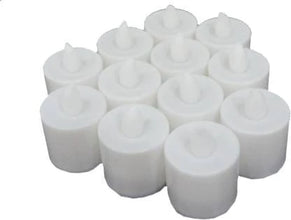 Festival Decorative - Led Tealight Candles  Battery Operated Candle Ideal For Party Wedding Birthday Gifts (12pc)(White)