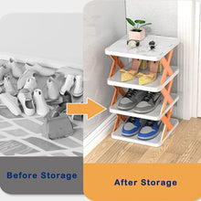 6-Layer Foldable Shoe Rack – Adjustable Plastic Organizer for Space-Saving Storage