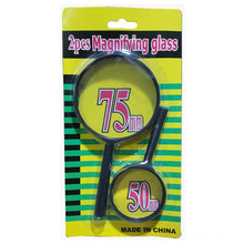 9144 Magnifying Glass Lens - Reading Aid Made Of Glass - Real Glass Magnifying Glass That Can Be Used On Both Sides - Glass Breakage-proof Magnifying Glass Protect Eyes 75mm  50mm (2pc Set)