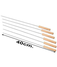 Barbecue Skewers with Wooden Handle – Set of 12 for BBQ, Tandoor & Grill