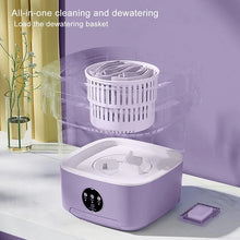 Foldable Mini Washing Machine - Portable Washer with Drain Basket for Laundry, Travel, Camping, and Baby Clothes