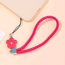 Flower Shape Metal Alloy Pendant Nylon Braided Leather Hand Strap Lanyard Phone (1 Pc  Multicolor)