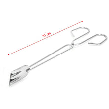 31cm Multi-Functional Metal BBQ Clip Tongs for Charcoal and Serving