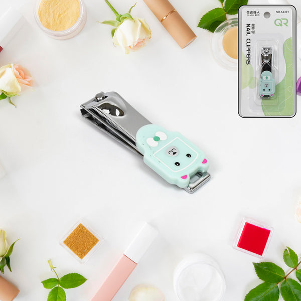 Cute Nail Clipper With Nail Catcher Nail File - Stainless Steel (1 Pc)