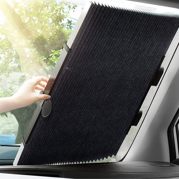 Retractable Foldable Windshield Sun Shade for Car – UV Protection (1 Set) Wukusy
